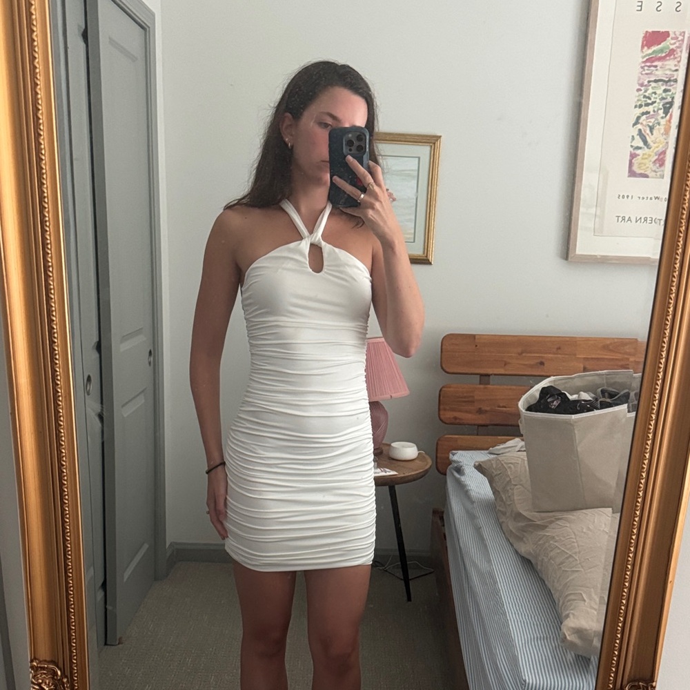 Princess Polly White Halter Dress